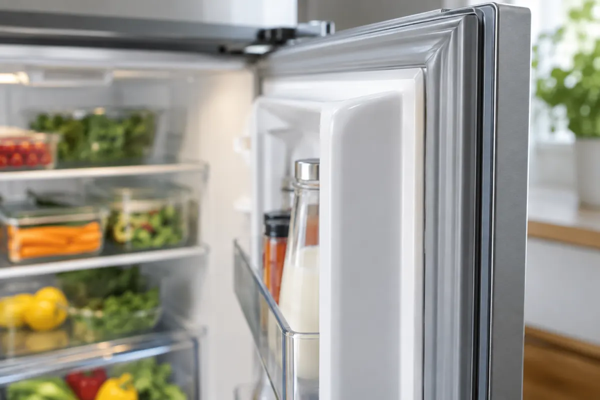Nahaufnahme einer Kühlschrank-Türdichtung